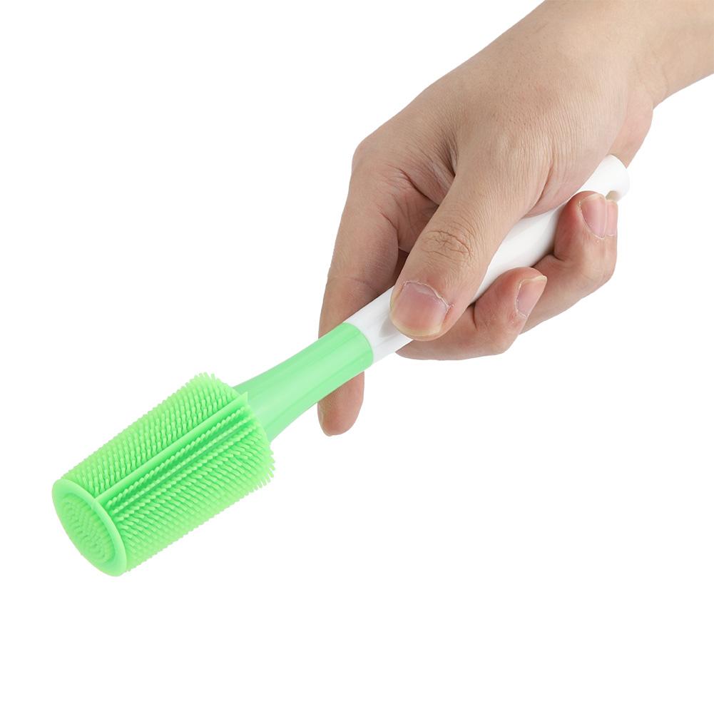 Bottle Brush with   Handle, Soft Silicone Brush Head, Effortless Cleaning, Hanging Hole, Silicone Mug Brush for Washing Mugs, Tea Sets,