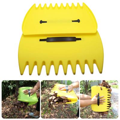 2Pcs Garden and Yard Leaf Scoops Hand Rakes Large Garden Hand Rake Tool Leaf Scoop Leaves Grabber Handheld Leaf Scoop
