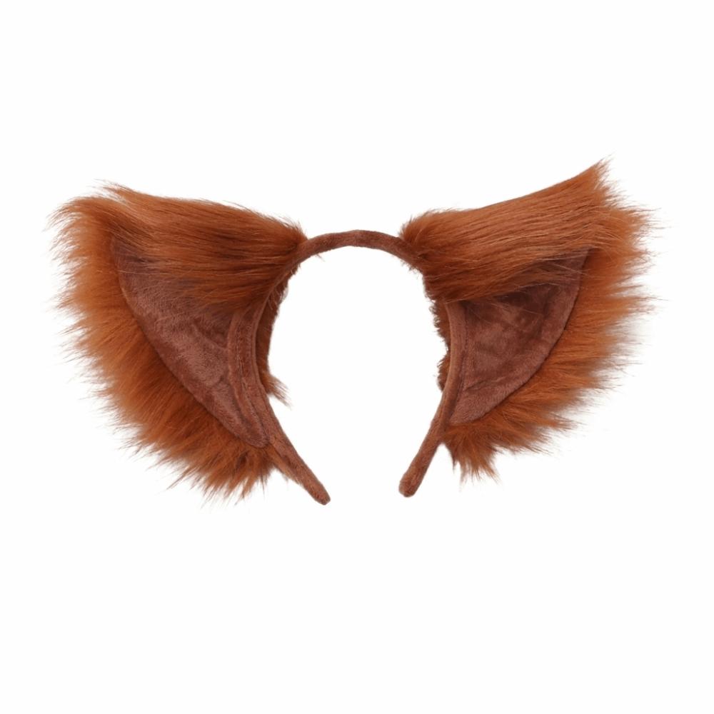 Flauschige Realistische Textur Kunstpelz Katzenohren Flexibles Tier-Haarband Anime Cosplay