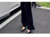 Women's Autumn 2025 Black Wide-Leg Pants: New Chinese Style Slim Fit Straight-Leg