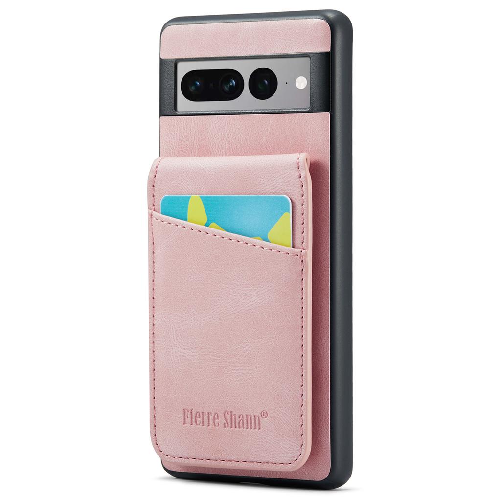 For Google Pixel 7 Pro 5G RFID Blocking Cell Phone Case Card Slots PU+TPU Cover