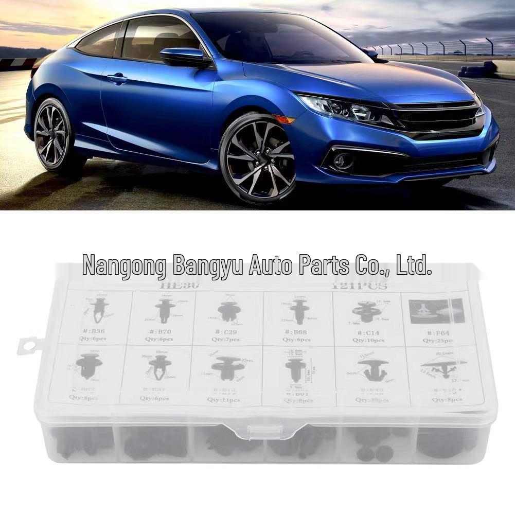 121-Piece Car Retaining Clips for Honda - Plastic HE30 Clips Set