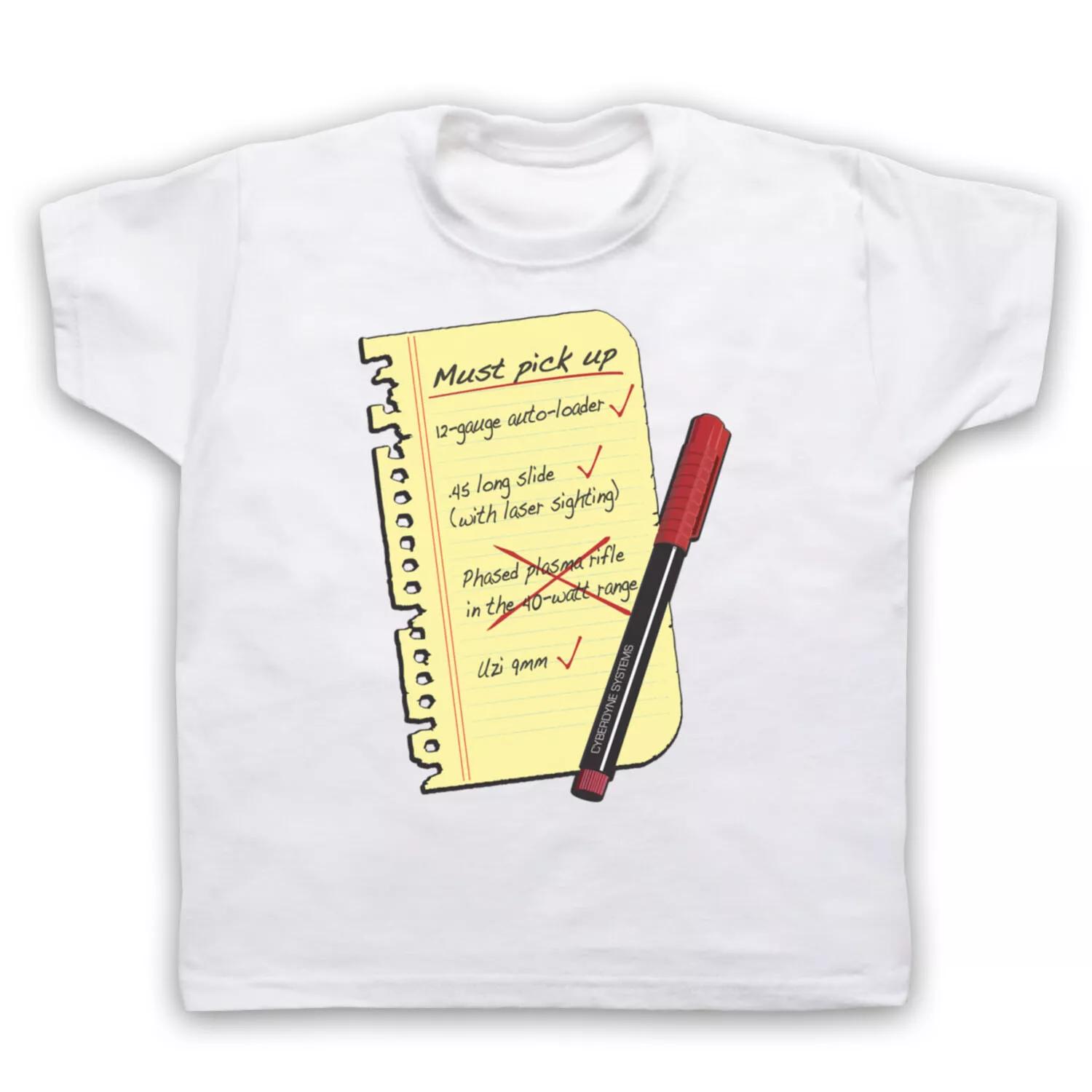 SHOPPING LIST UNOFFICIAL TERMINATOR FUNNY PARODY SCI FI KIDS CHILDS T-shirt 120