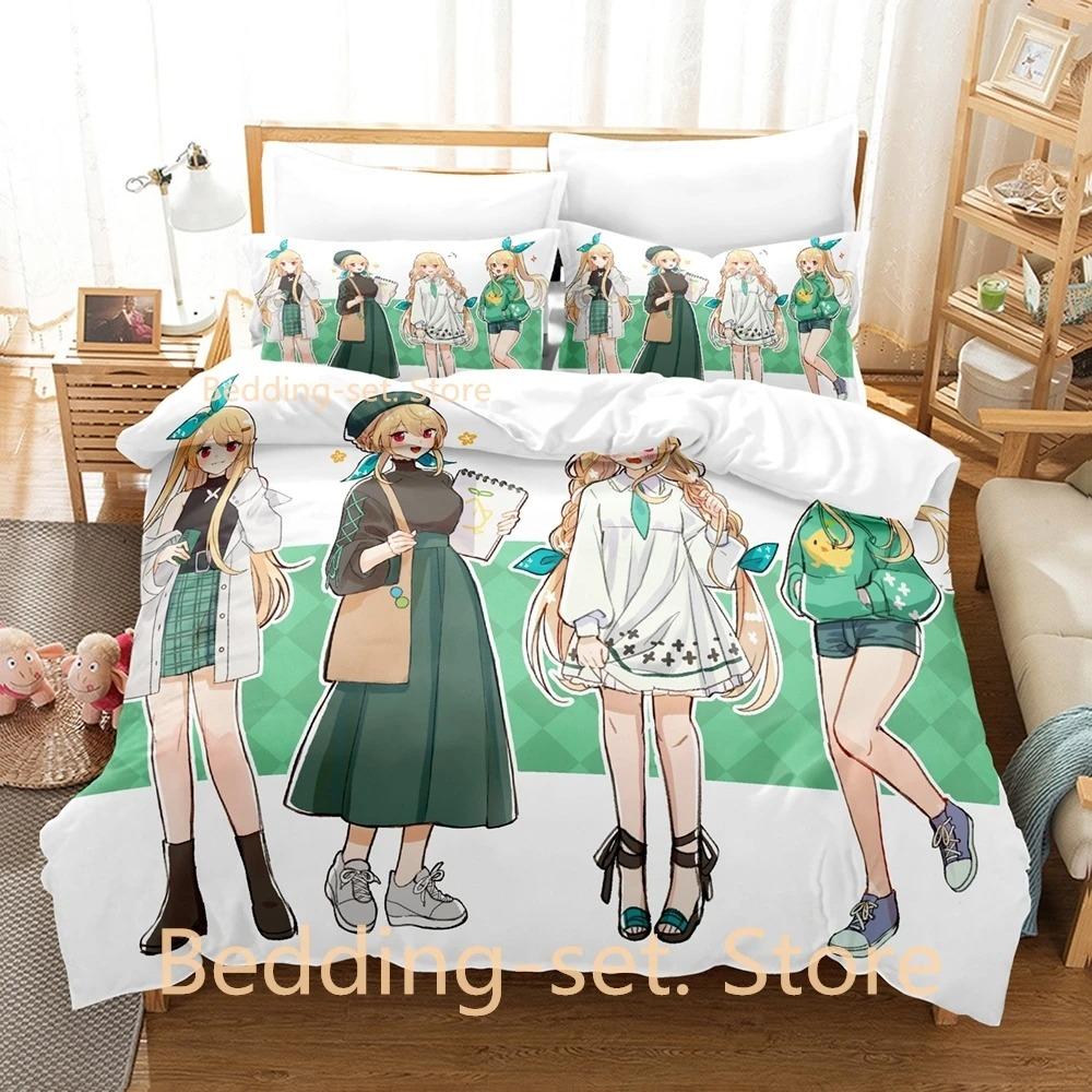 Pomu Rainpuff Anime Bedding Set Single Twin Full Queen King Size Duvet Cover Bed Sheet Set for Adult Kid Bedroom