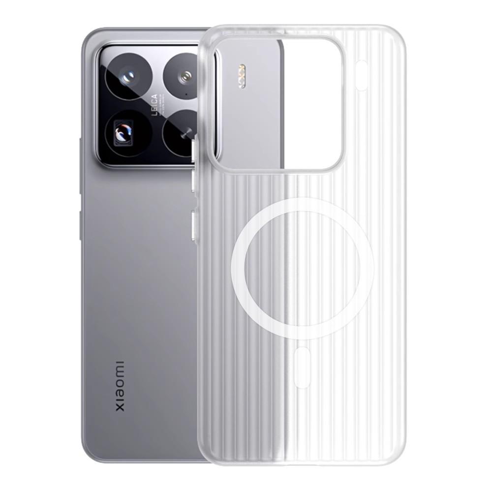 Suitable for Xiaomi 15 Ultra Corrugated Magnetic Suction Mobile Phone Case Matte Redmi K80 Grating Anti-fall Protection Case M14pro