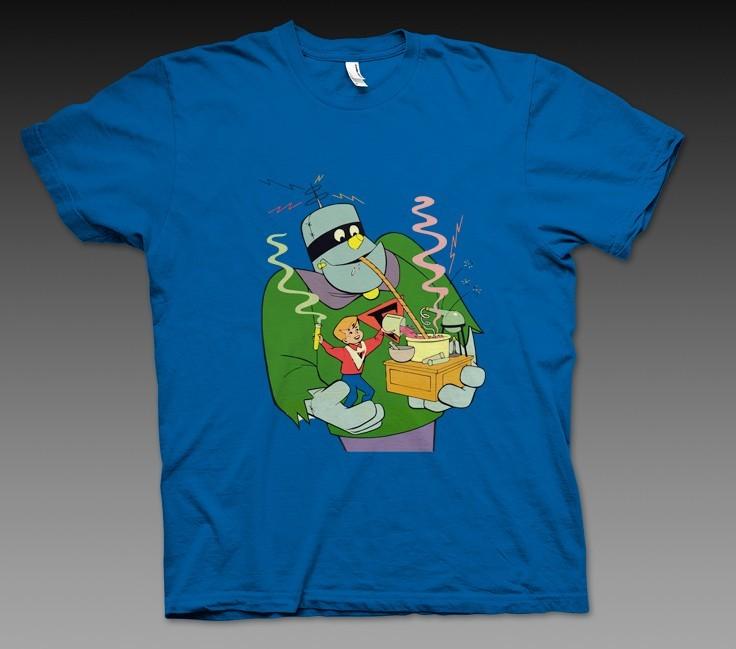 Frankenstein Jr The Impossibles Cartoon Blue Graphic T Shirt Unisex T-Shirt XXXL