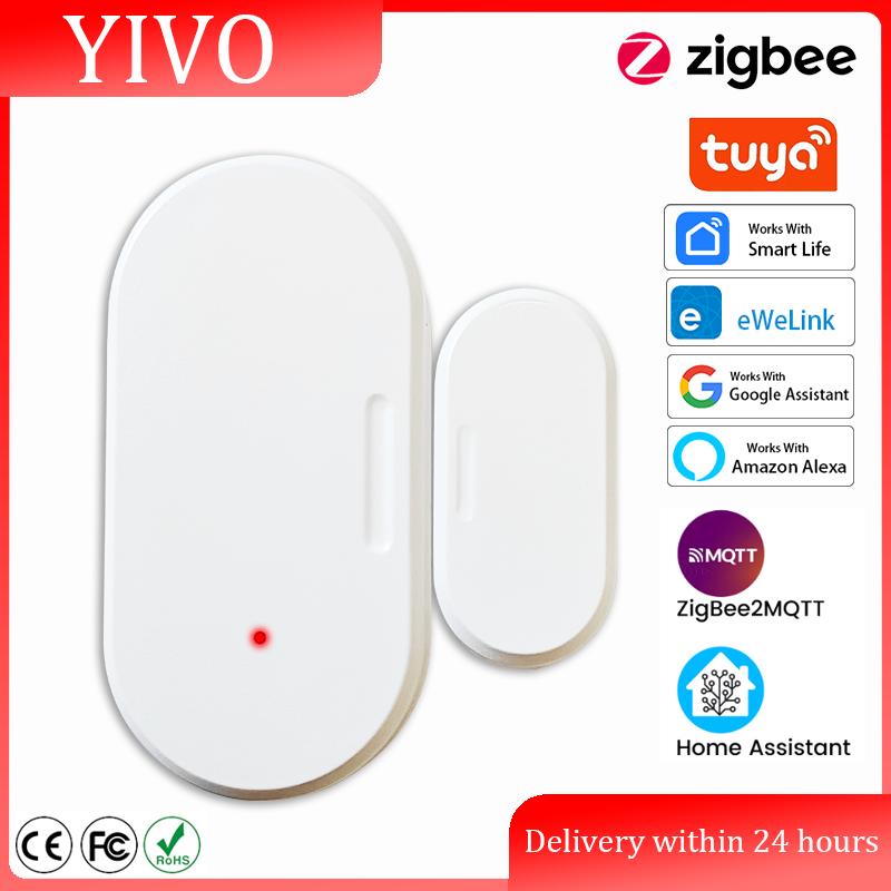 Tuya Zigbee 3.0 Door and Window Sensor Smart Sensor Contact Sensor APP Remote Control SmartLife Work with Zigbee2Mqtt ZHA Alexa MC-02