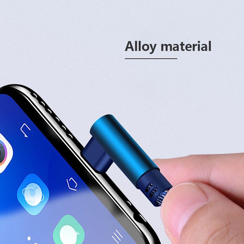 2,4V Geeignet für Dual-Ellbogen-Datenkabel Apple Android Typ-c Telefon USB Schnellladung Gewebtes Denim-Ladekabel Übertragung 1M