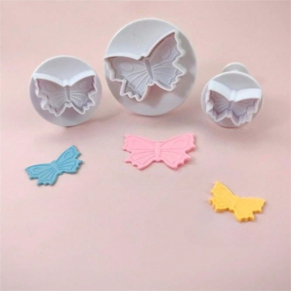 3/4 Pieces Peach Blossom Shape Biscuit Cutters Cookie Stamps Plunger Cutter Fondant Molds Embossing Spring Mold Baking Tool