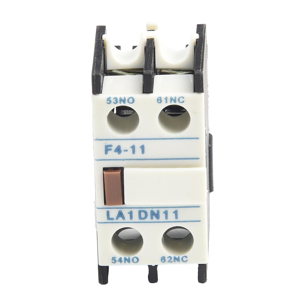 Interchangeable Auxiliary Block F4 11 1NO/1NC for CJX2 AC Contactor 10A Heating Current 690V Insulation 48x30x23mm Footprint