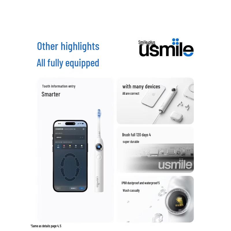 usmile Y30S AI Smart Sonic Electric Toothbrush CN plug (adapter included)