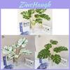 Green Leaf Artificial Plant Decor For Home Living Room Background Wall With Realistic Texture