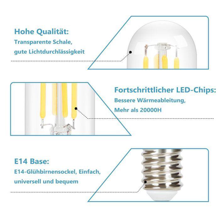 Ampoules LED E14 - NETTLIFE - T25 - 4W - Blanc froid 6000K - Lot de 4