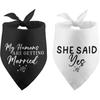 My Humans Are Getting Married She Said Yes Dog Bandana for Wedding Engagement Photos Prop Wedding Engagement Dog Bandanna Bridal Shower Gift Pet