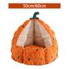 Semi Enclosed Cat Bed with Removable Cushion Easy Maintenance Accessories Adorable Multifunctional Soft Material Orange
