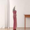 European and American new sexy tube top sequined mesh high split dinner party evening dress