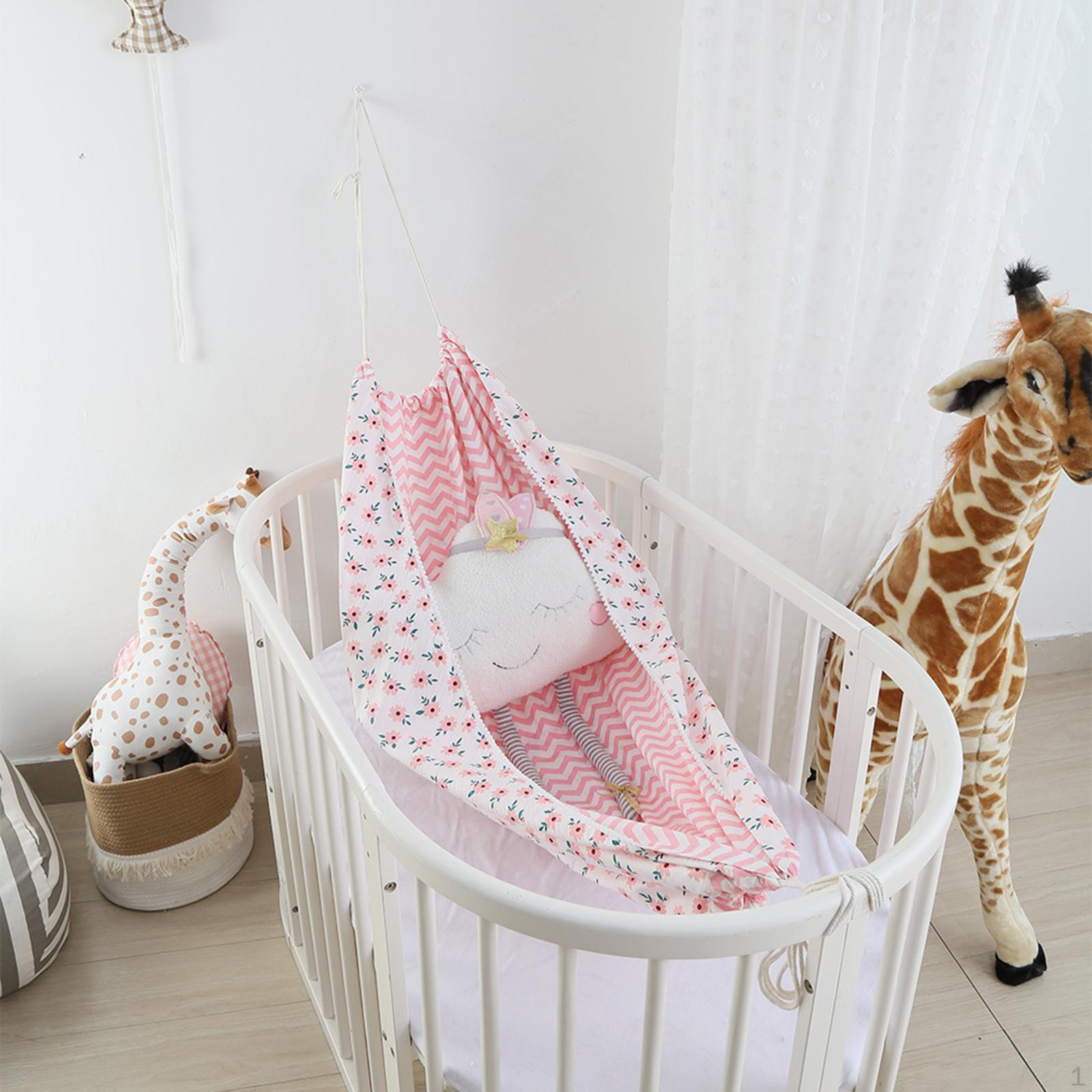 

Дитячий гамак для сну в приміщенні та на вулиці, ліжечко-колиска для немовлят рожевий