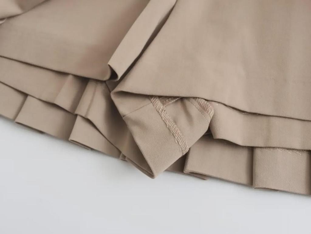 Women's Autumn 2024 High Waist Three-Color Pleated Skirt Pants - European and American Fashion Style