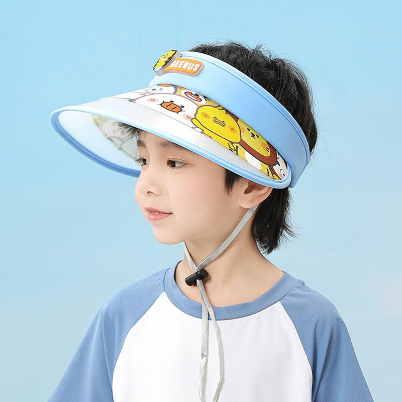 1144 Children's Hat with Big Eaves, Sun Hat for Boys and Girls, Cartoon Empty Top Hat, Summer Sun Hat