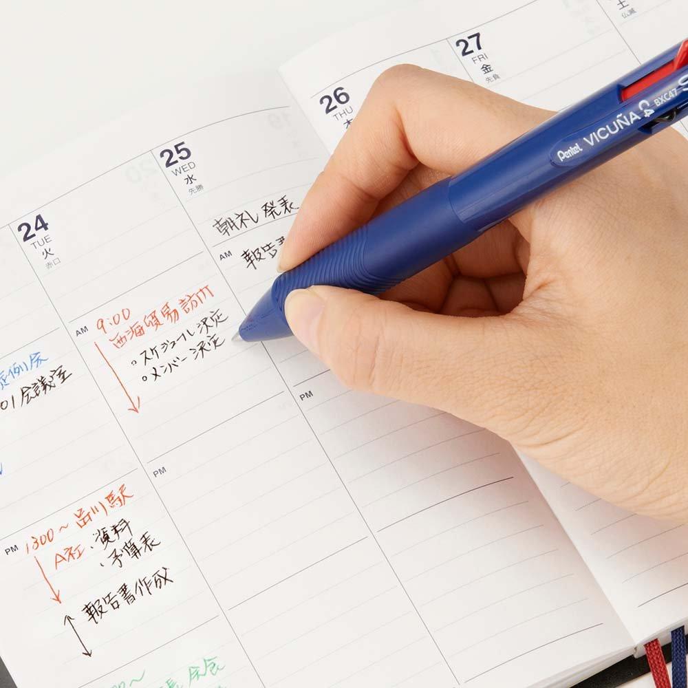 PENTEL Ballpoint Vicuna Blue 4-Color Pen, BXC47C, 0.7"