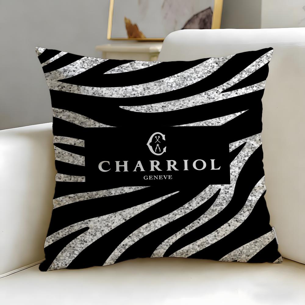 classic jewelry brand Charriol Cushion Cover Soft  EasyWash Pillow Case  Versatile for Couch Bed Travel and Office