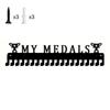 Metal Black Medal Display Rack Wall-Mounted Medal Hooks Holds 60 Medals For Running Football Baseball Awards Art Home Decor