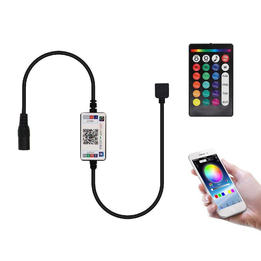 RGB LED Bluetooth Mini Music Controller with 24-Key Remote