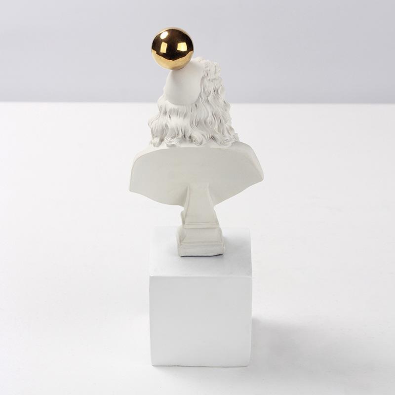 Creative European Sculpture Head Ornaments, Molière Figure Statues, Mini Desktop Home Art Decorations
