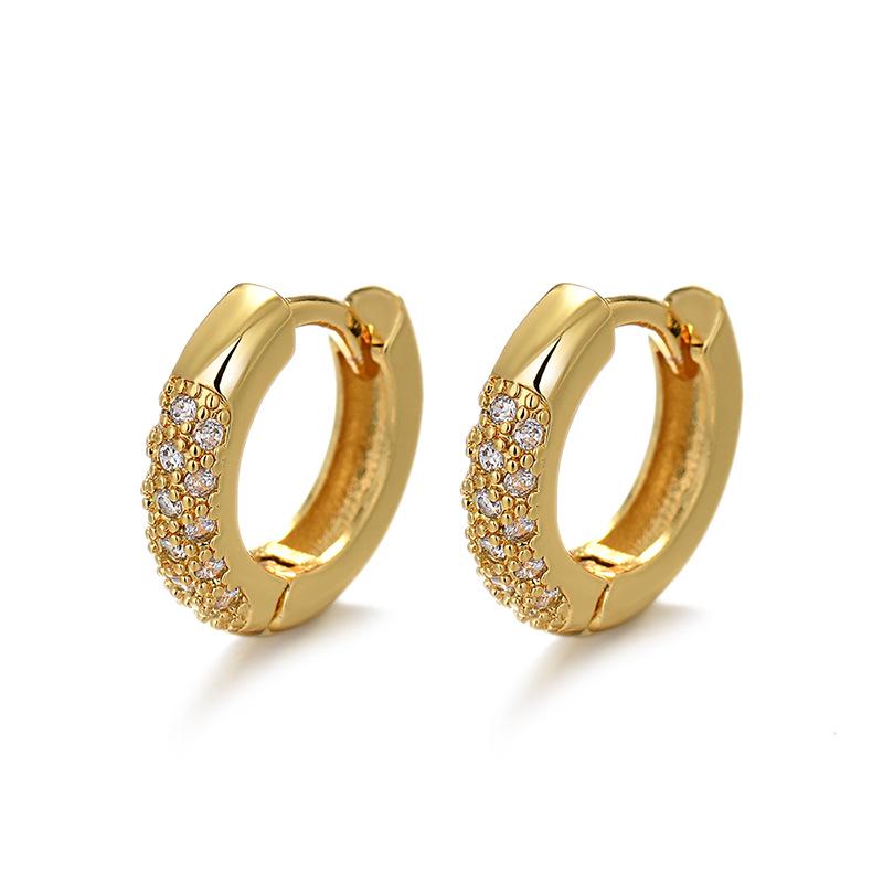 Cross-Border Stylish Zircon Ear Cuffs - Retro, Light Luxury Hoops
