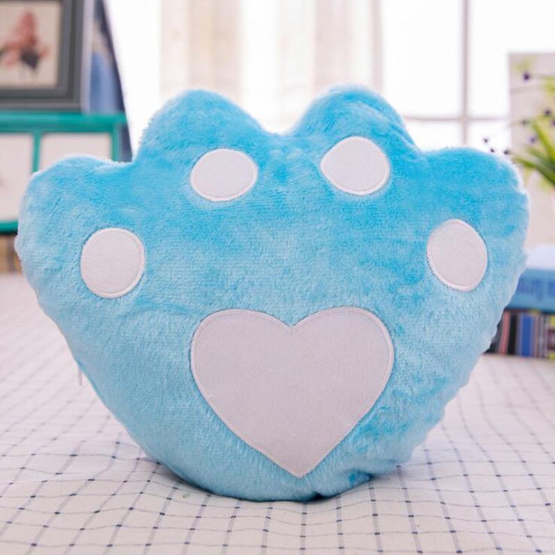 Luminous Pillow Star Cushion Colorful Glowing Pillow Plush Doll Star Heart Bear Paw Led Light Toys For Girl Kids Christmas Gifts