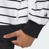 adidas Striped Sports Casual Long-Sleeve T-Shirt for Women, Black and White
