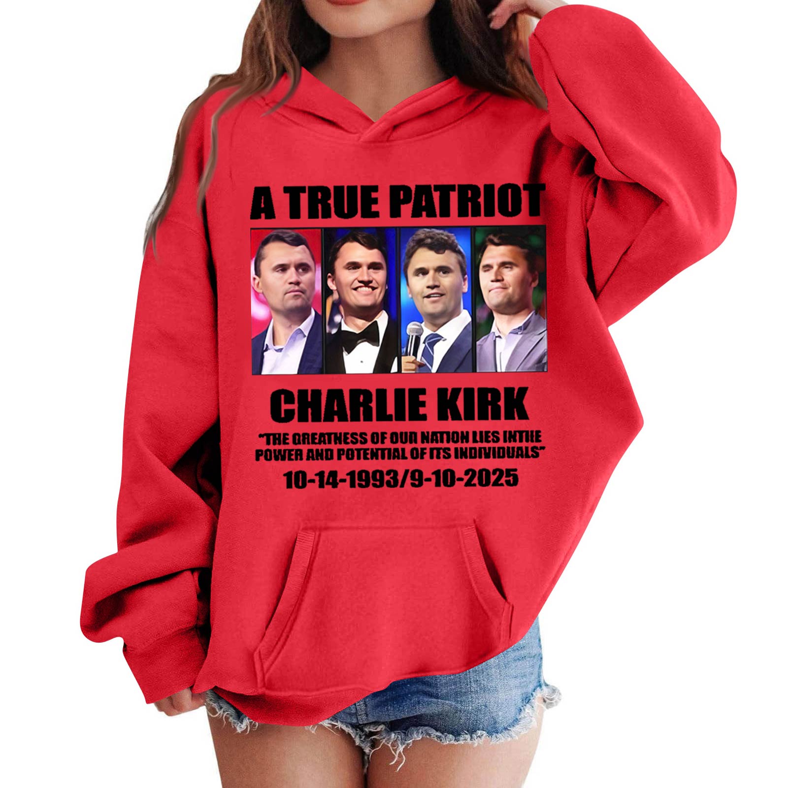 

Детская мода Принтованный пуловер Повседневный с длинным рукавом Свитшот с круглым вырезом и капюшоном 130 красный