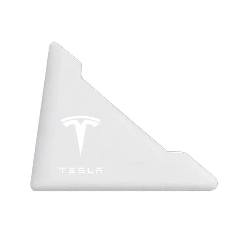 

2Pcs Car Logo Door Angle Cover Bumper Crash Anti-Scratch Protector for Tesla Decal 2016-2020 Decals Model 3 Model X S TM3 TMX