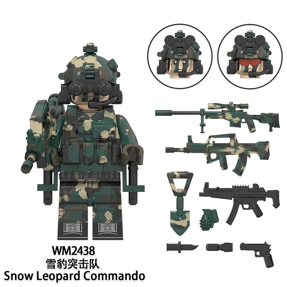 Wm6147 Ww2 Military Special Forces Weapons Soldier Ksk Alpha Snow Leopard Navy Seals Dleta Figura Model Toys