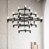 Nordic Luxury Modern LED Chandelier Designer Kitchen Pipe Chrome Lamp Hotel Living Room Room Room Decoration Lighting Fixtures