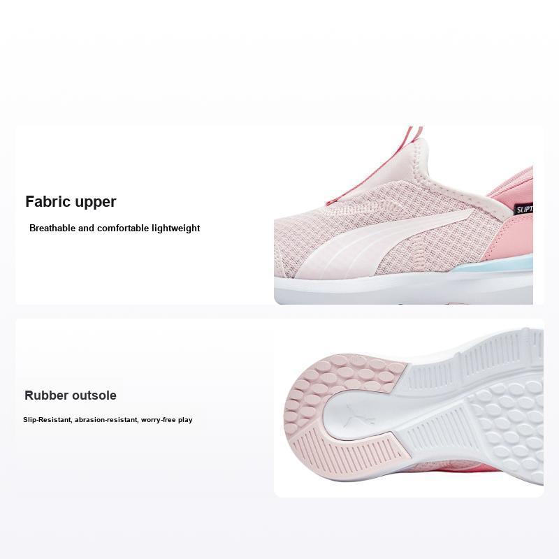 Puma Kruz Profoam Slip Fabric On Ps Versatile Comfortable Low Top Running Shoes Kids Sneaker Pink 310250-10
