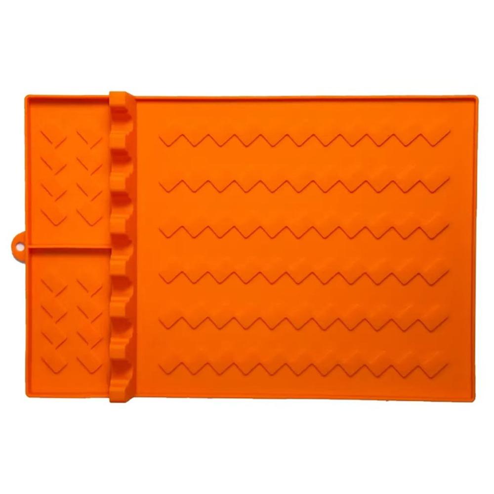 Textured Grill Mat Silicone Grill Buddy Mat Portable Mat Grill Tool Tray  BBQ Tool Storage