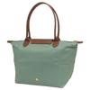 Longchamp Le Pliage Logo Design Nylon Tote Bag Medium Women Tote Bags Cerulean 2605089P99