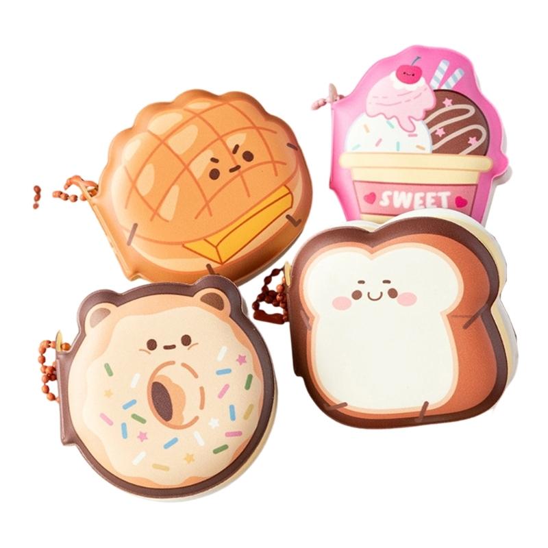 4PCS Cartoon Sticky Notes Features Soft Touches Portable Chain Attaches Note Pad for Convenient School Office Use