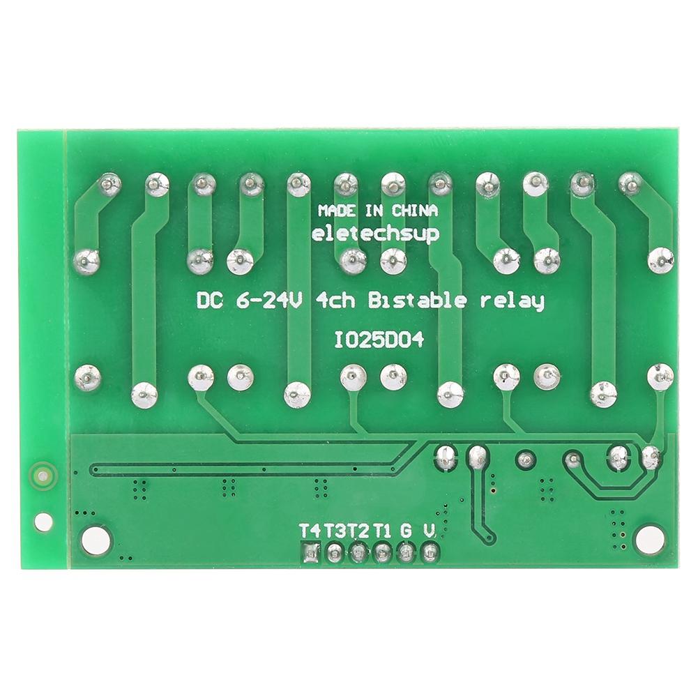 4 Channels Flip Flop Low Pulse Trigger Self locking Relay Module 6 24VDC