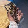 Black Lace Phone Case for iPhone 17 Air 16 15 14 13 12 11 Pro Max Plus Mini  X 8 7 Soft Transparent Cover Fundas Accessory