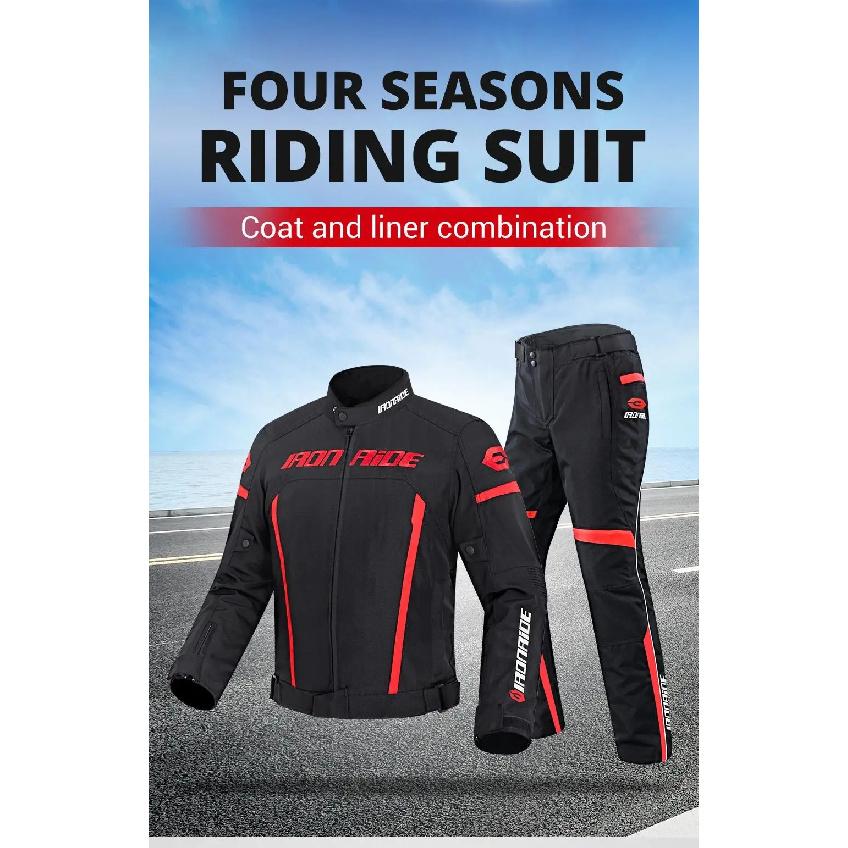 Waterproof Motorcycle Jacket Motorcross Jacket Pants Moto Jacket Windproof Riding Racing Motorbike Clothes With Protective Gear