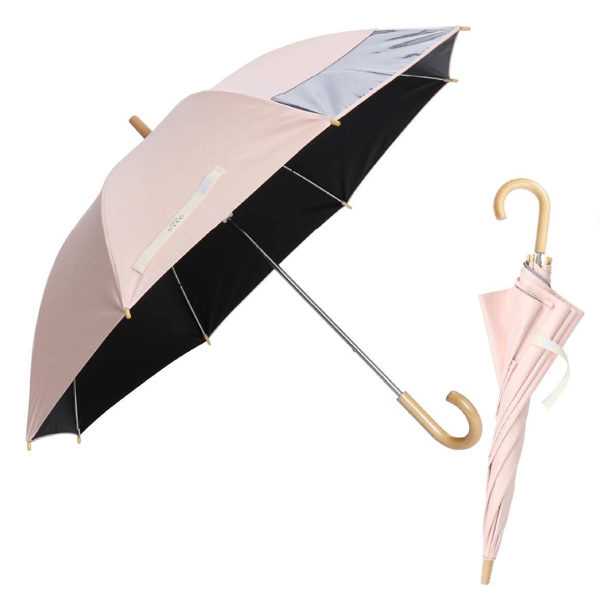 

assa Зонт от солнца и дождя для девочек и для начальной школы, безопасный, светоотражающий, прозрачный, для школы и черный, полная защита от УФ-лучей, жары, теплового удара