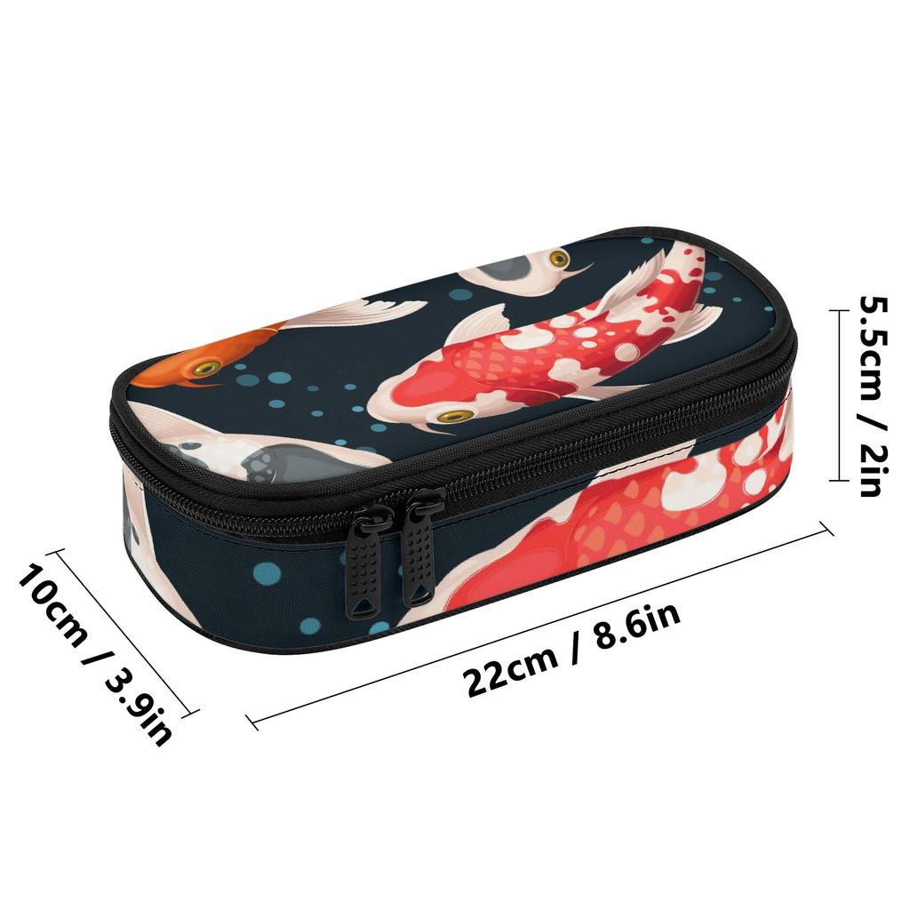 Pencil Bag Structured Durable 300D Polyester Secure Zipper with Main Compartment Mesh Pocket and Pen Slots for Boys Girls