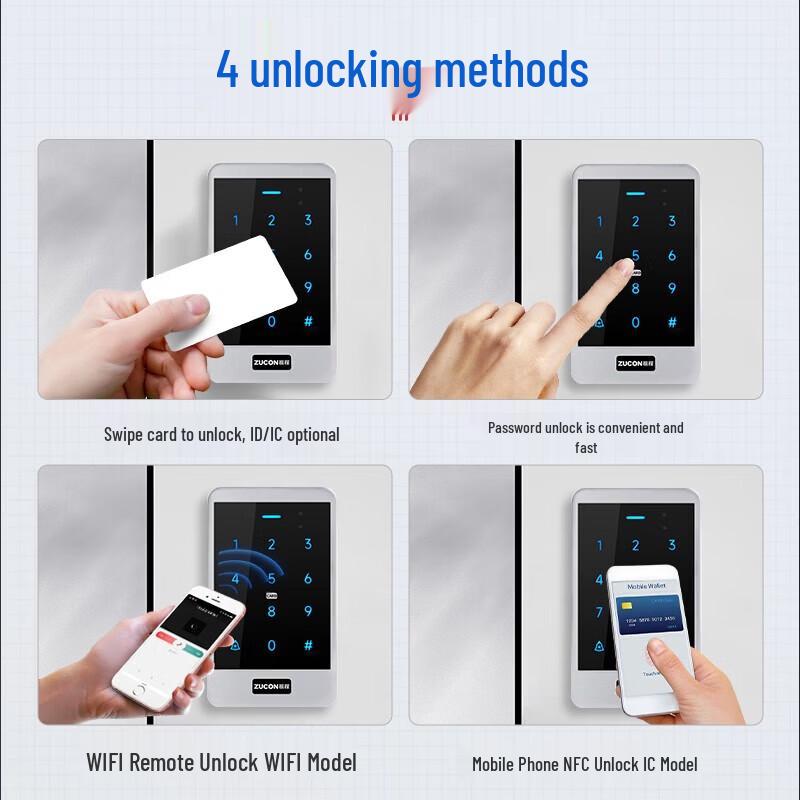 ZUCON XC40 NFC WiFi Outdoor Waterproof Access Control Reader CN plug (adapter included)