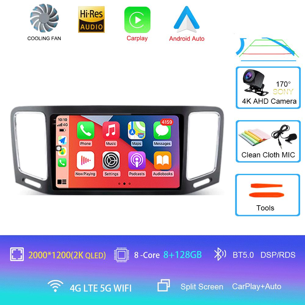 Car Radio Android 14 Carplay For Volkswagen VW Sharan 2012 - 2018 Navigation GPS Multimedia Player WiFi+4G BT stereo 360 Camera