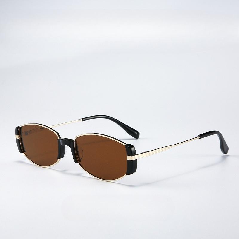 

Fashion Modern Narrow Frame Polarized Sunglasses Luxury Cat Eye Titanium Sunglasses Women Vintage Men Travel Outdoor Sunglasses as picture