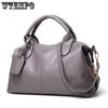 WTEMPO Fashion Solid Frauen Leder Reißverschluss Große Kapazität Damen Handtaschen Casual Shopping Schulter Tasche