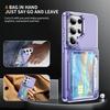Soporte Plegable para Tarjetas Ranuradas Estuche Transparente Para Samsung S26 Ultra S25 Plus S24 S23 Cartera Transparente Soporte Cubierta de Acrílico PC a Prueba de Golpes