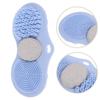 Pumice Stone Shower Massager Mat Suction Cups Non-Slip Bath Mat  for Feet and Back